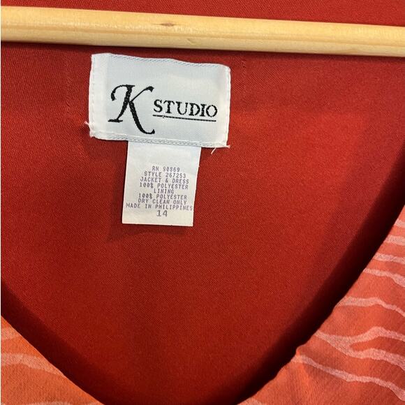 Y2K Abstract Rainbow Print Midi dress Size 14 Phoebe Ombre Artsy Fairy - Picture 3 of 5